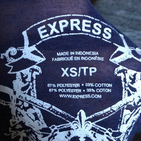 Express Men, Tee Shirt, Purple, Size Extra Small - Picture 4 of 4